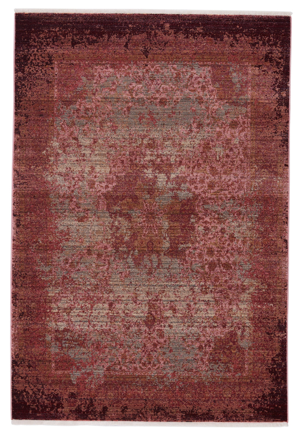 Enyo Medallion Rug in Red & Pink