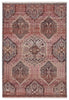 Kyda Medallion Rug in Pink & Gray