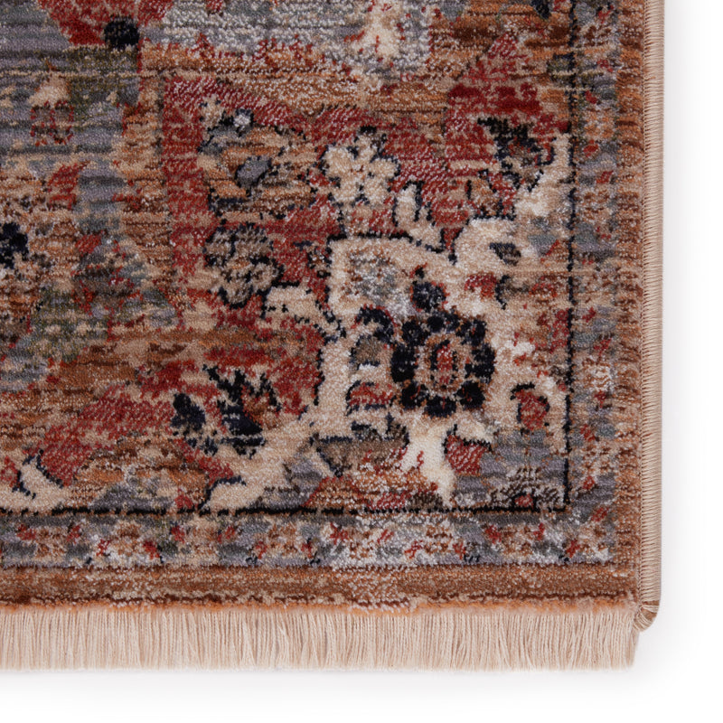 Amena Medallion Rug in Gold & Gray