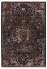 Amena Medallion Rug in Black & Dark Taupe