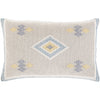 Zakaria ZKA-002 Hand Woven Lumbar Pillow in Light Gray & Ivory by Surya