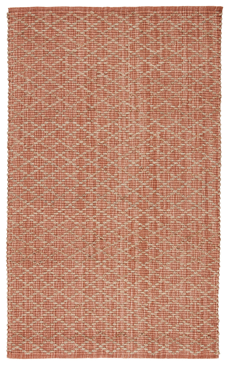 Cecil Handmade Trellis Pink & Beige Rug