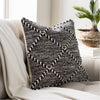 Zanafi ZNF-001 Hand Woven Pillow in Black & Cream by Surya