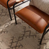 Zola Hand-Knotted Geometric Ivory & Brown Area Rug