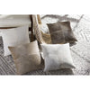 Zavala ZVA-003 Leather Pillow in Cream & Light Grey by Surya