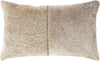 Zavala ZVA-002 Leather Pillow in Cream & Light Grey by Surya