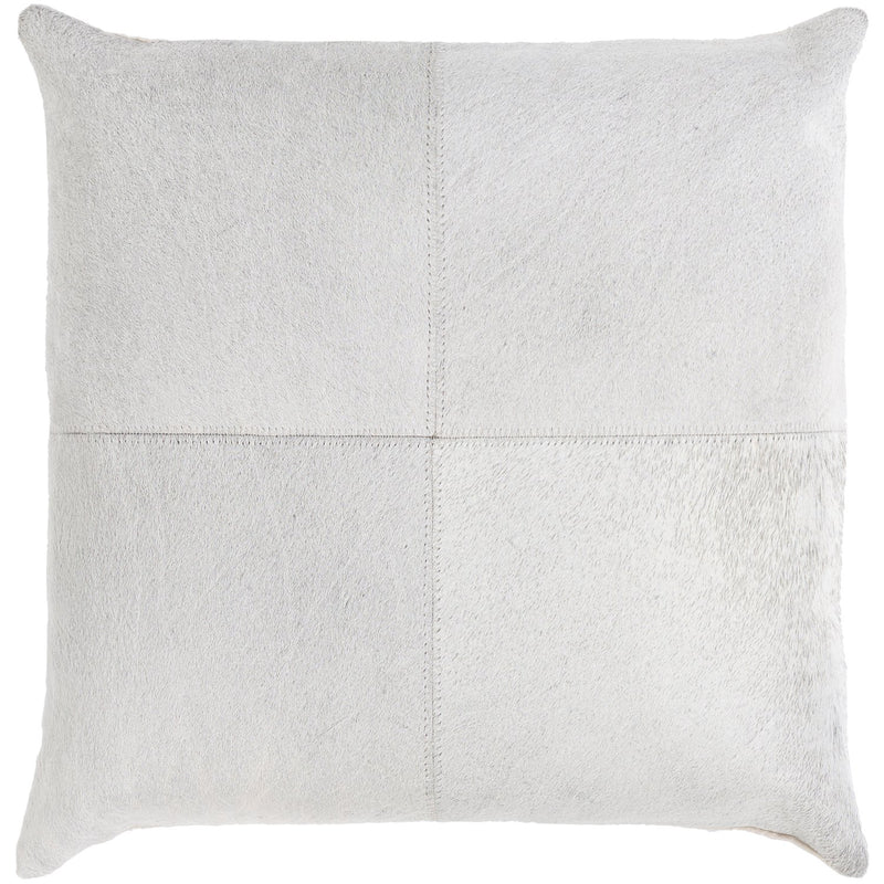 Zavala ZVA-004 Leather Pillow in Cream by Surya