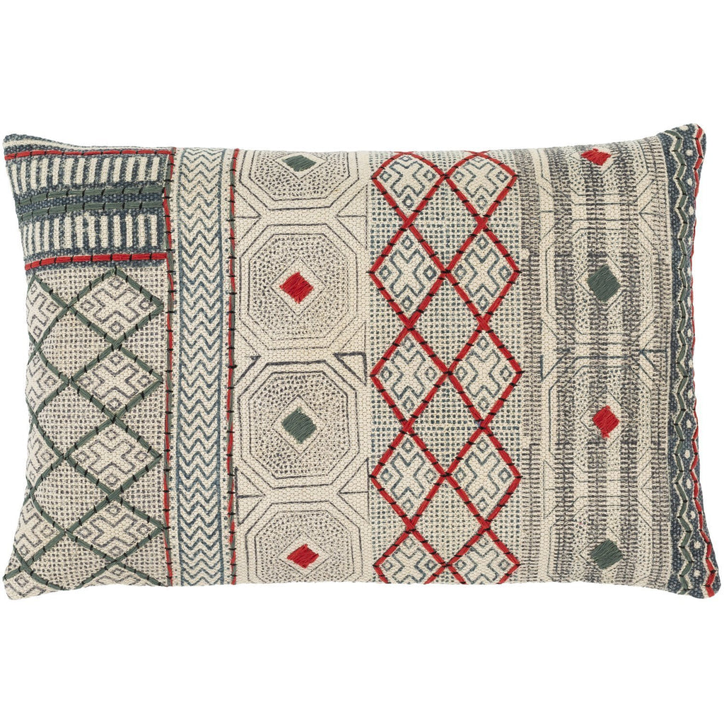 Zoya ZYA-003 Hand Woven Lumbar Pillow in Cream by Surya