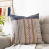 Zoya ZYA-005 Hand Woven Pillow in Cream & Denim by Surya