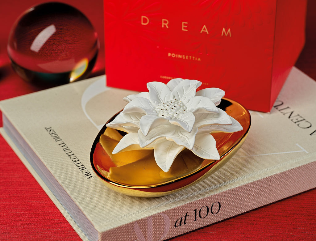 Dream Holiday Porcelain Diffuser- Poinsettia