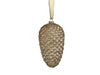 Alamo Long Glass Pine Cone Hanging Ornaments - Set of 4