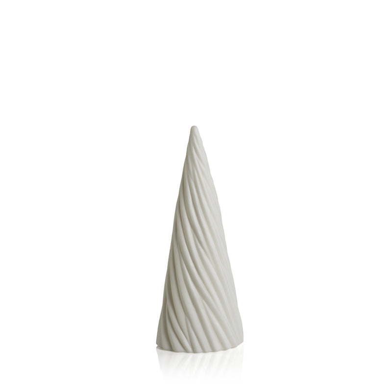 White Spiral Porcelain LED Tree - White in Various Sizes