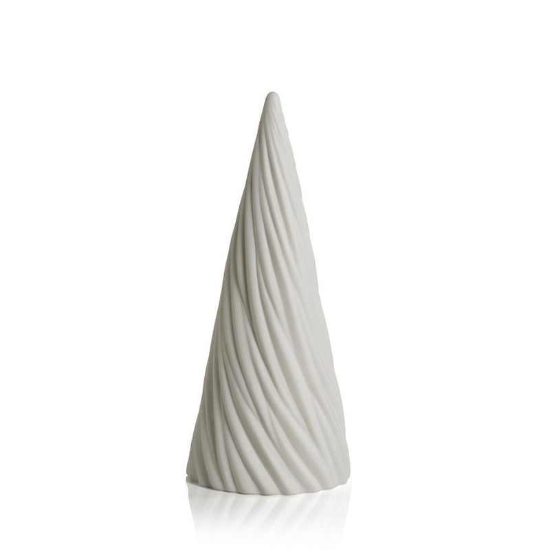 White Spiral Porcelain LED Tree - White in Various Sizes