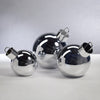 Oversized Silver Glass Ball Ornament