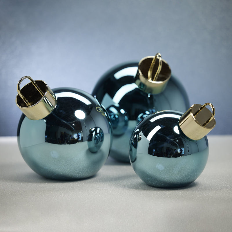 Oversized Blue Glass Ball Ornament