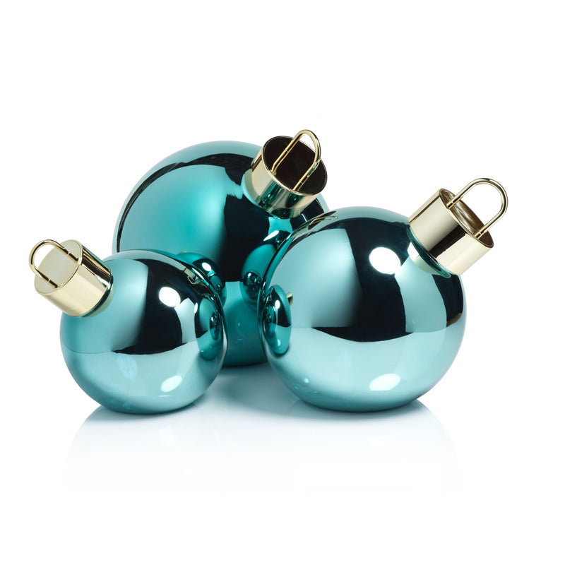 Oversized Blue Glass Ball Ornament