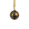 Plaid Metallic Glass Ball Ornaments - Set of 6