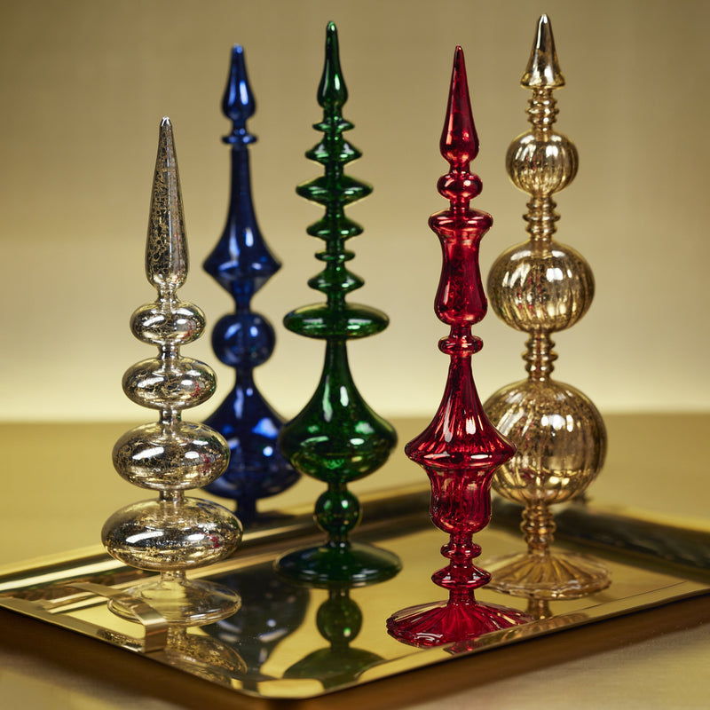 Jewel Glass Christmas Tabletop Finial