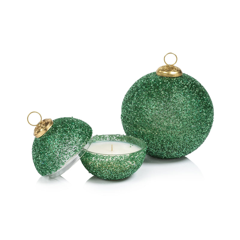 Siberian Fir Glitter Holiday Ball Ornament Scented Candle