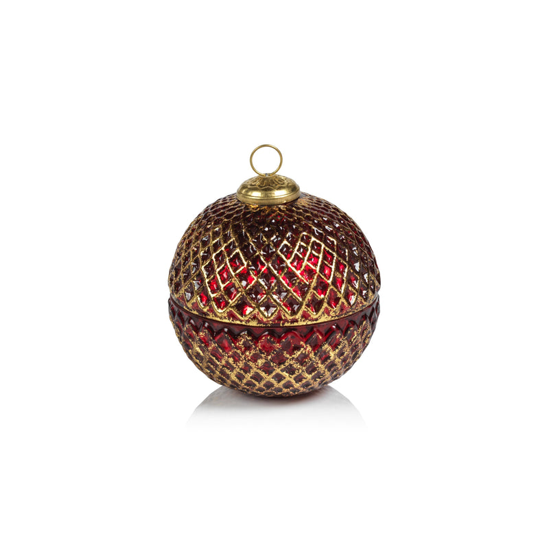 Siberian Fir Beehive Holiday Ball Ornament Scented Candle