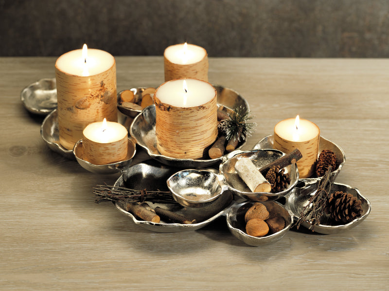 Cluster of Twelve Round Silver Serving Bowls