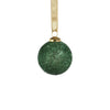 Green Beaded Glass Ball Ornaments - Set of 6