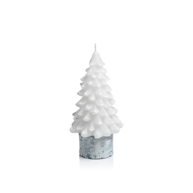 Tree Candles on Wax Birch Base - Set of 6