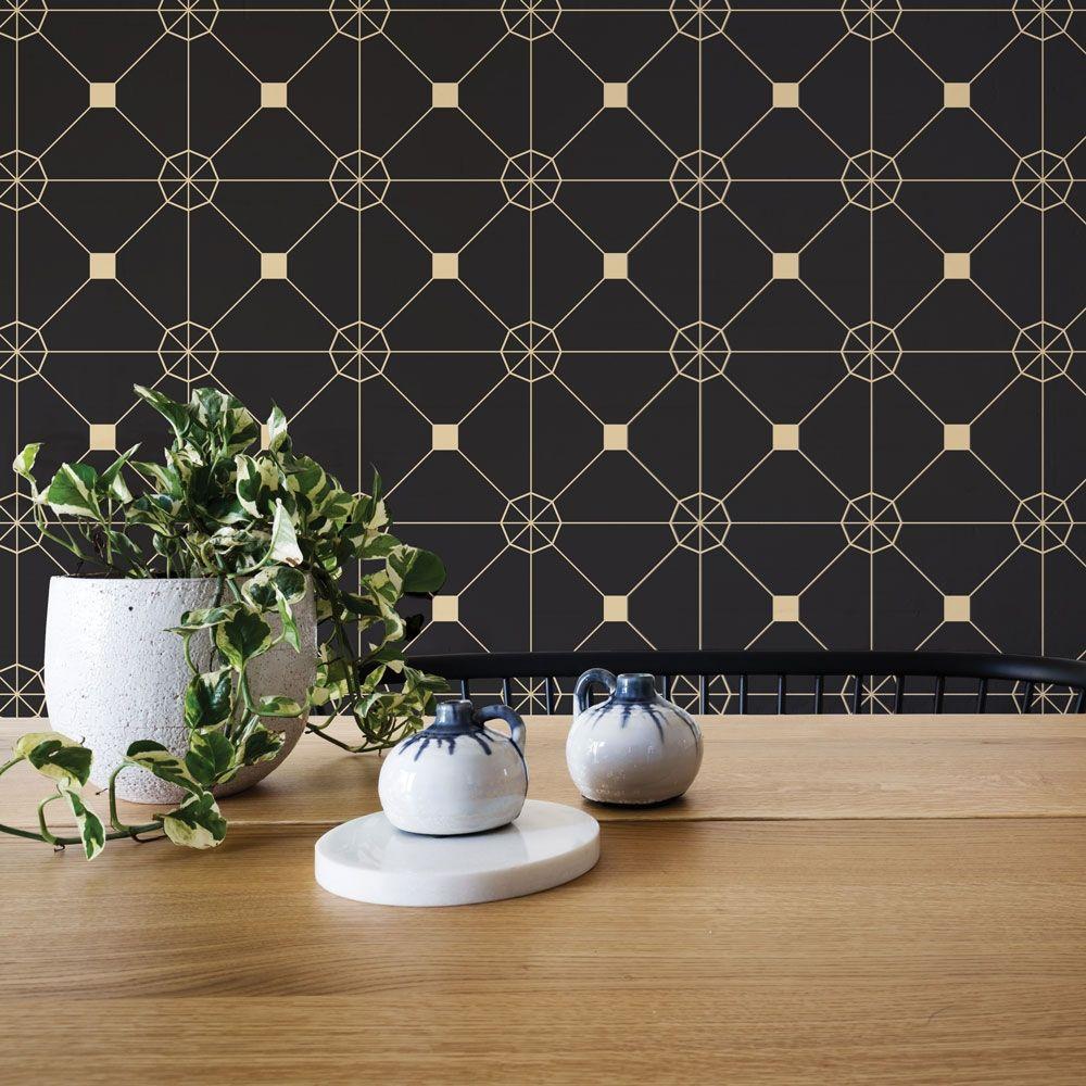 Zodiac Removable Wallpaper in Noir