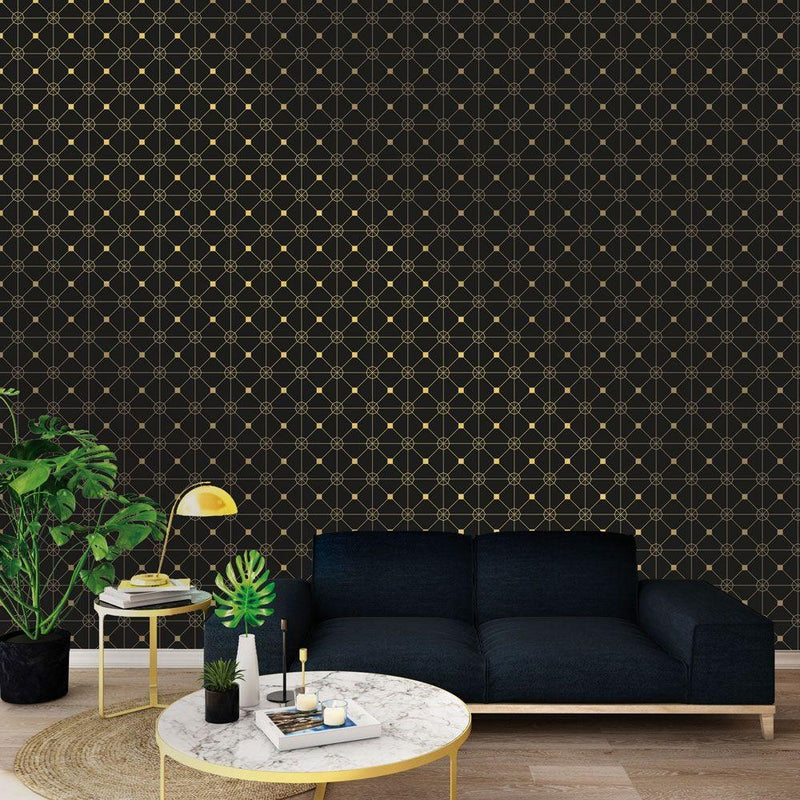 Zodiac Removable Wallpaper in Noir