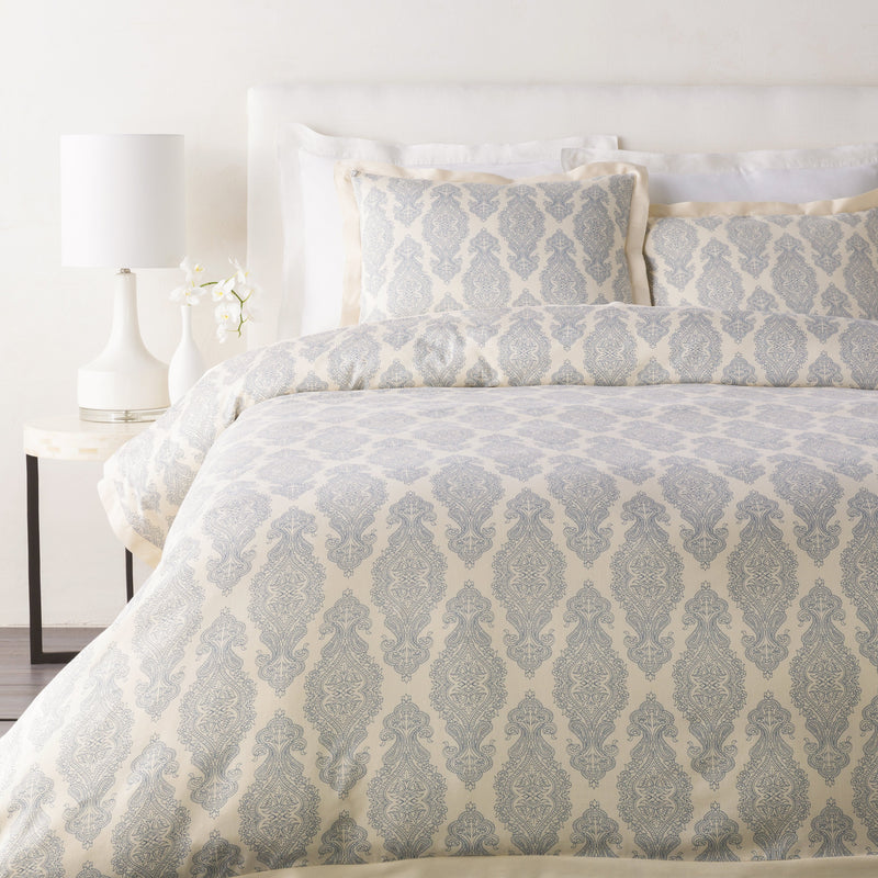 Alia Bedding in Dark Blue & Ivory