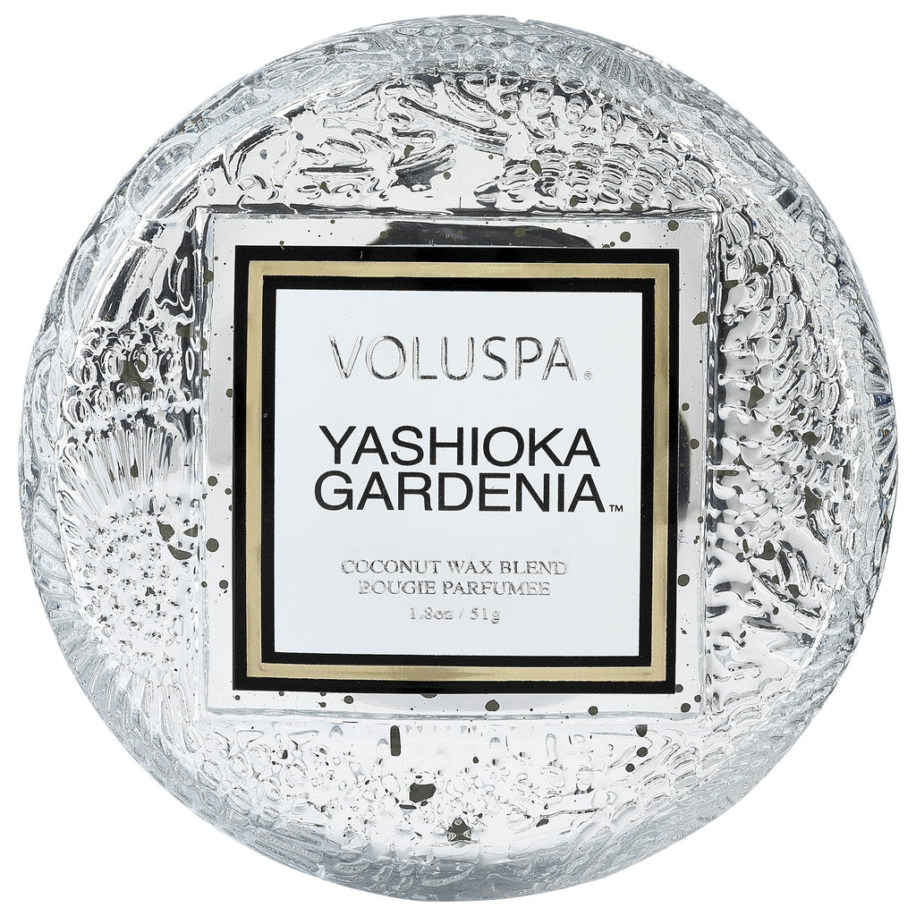 Macaron Candle in Yashioka Gardenia design by Voluspa