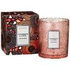 Scalloped Edge Embossed Glass Candle in Persimmon & Copal design by Voluspa