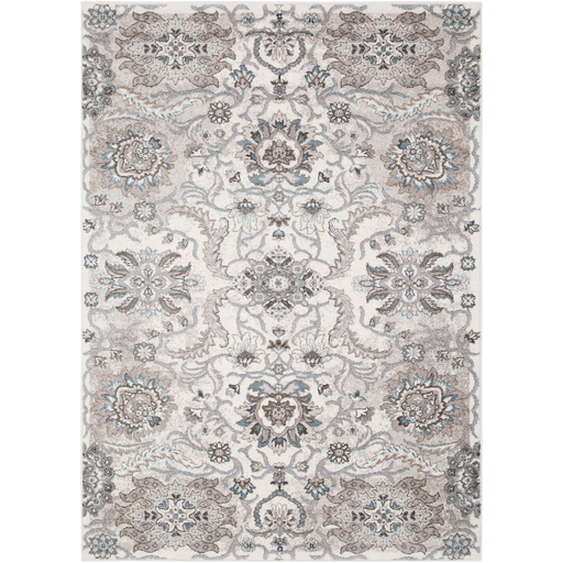 Agra Rug in Denim & Taupe