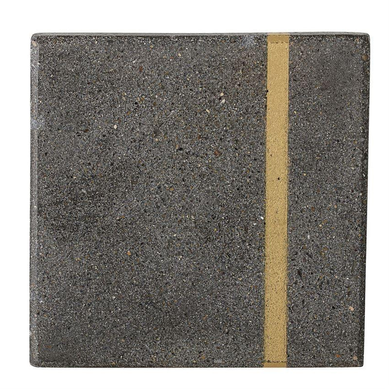 Cement Coasters With Gold Inlay - Set of 4