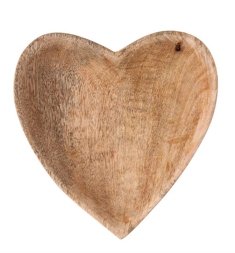 Mango Wood Heart Bowl