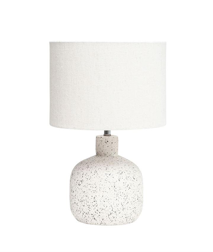 White With Black Speckle Terracotta Table Lamp