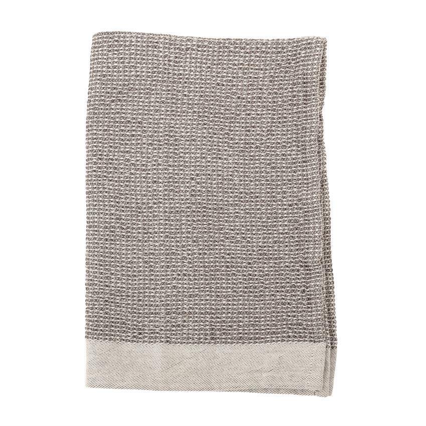 Set of 2 Cotton Waffle Weave Kitchen Towels in Grey