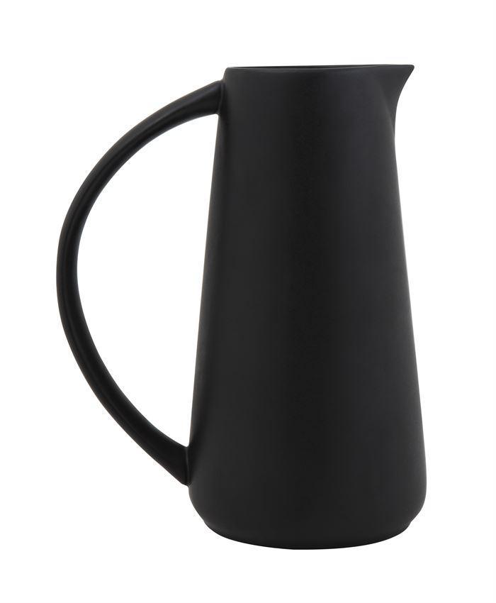 Stoneware Pitcher in Matte Black