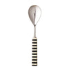 Stainless Steel & Resin Salad Servers, Black & White