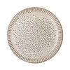 8" Reactive Glaze Round Stoneware Plate in White