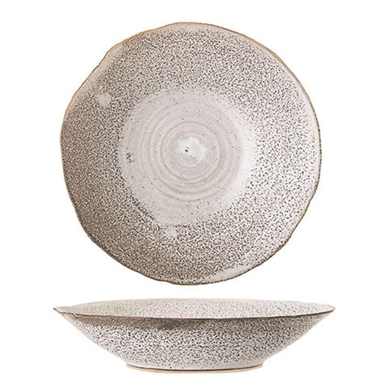 Reactive Glaze Stoneware Bowl in White