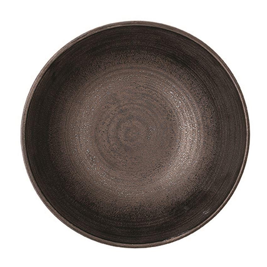 Reactive Glaze Stoneware Bowl in Metallic design by BD Edition