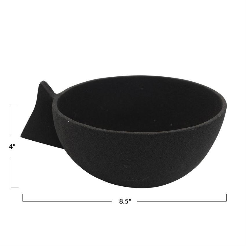 Decorative Textured Bowl, Black