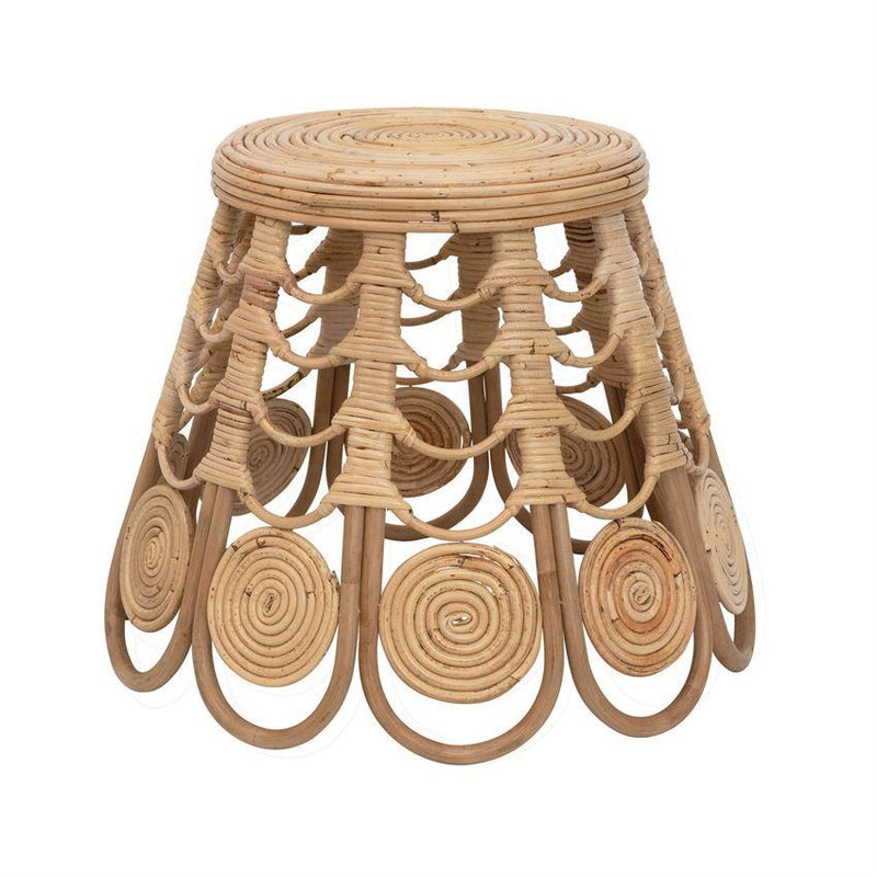 Handmade Tapered Rattan Stool