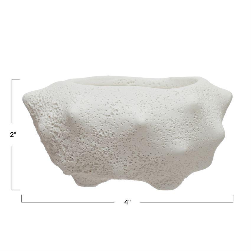 Distressed White Volcano Glaze Planter