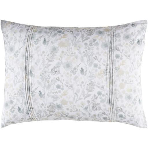 Aria Bedding in White & Seafoam