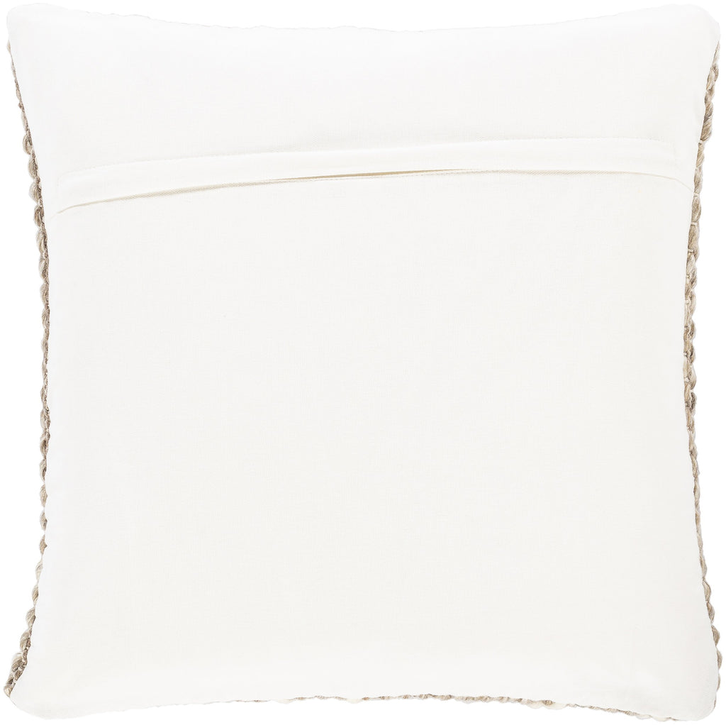 Anniken Hand Woven Pillow in Cream & Taupe