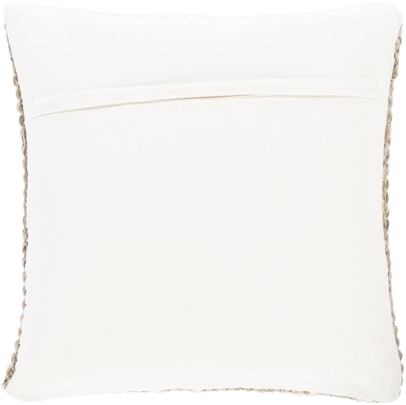 Anniken Hand Woven Pillow in Cream & Taupe