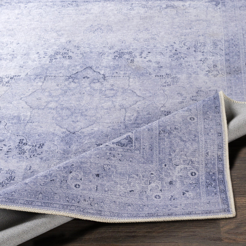 Amelie Rug in Lavender & Dark Blue