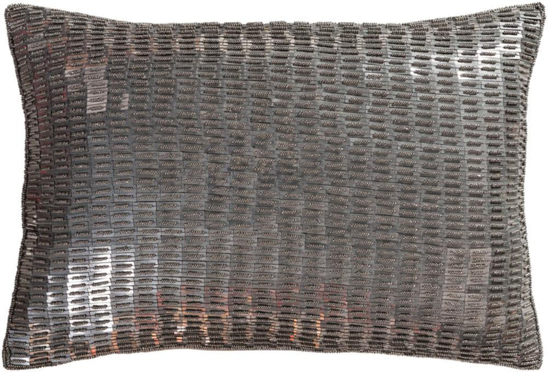 Ankara Woven Pillow in Metallic - Silver